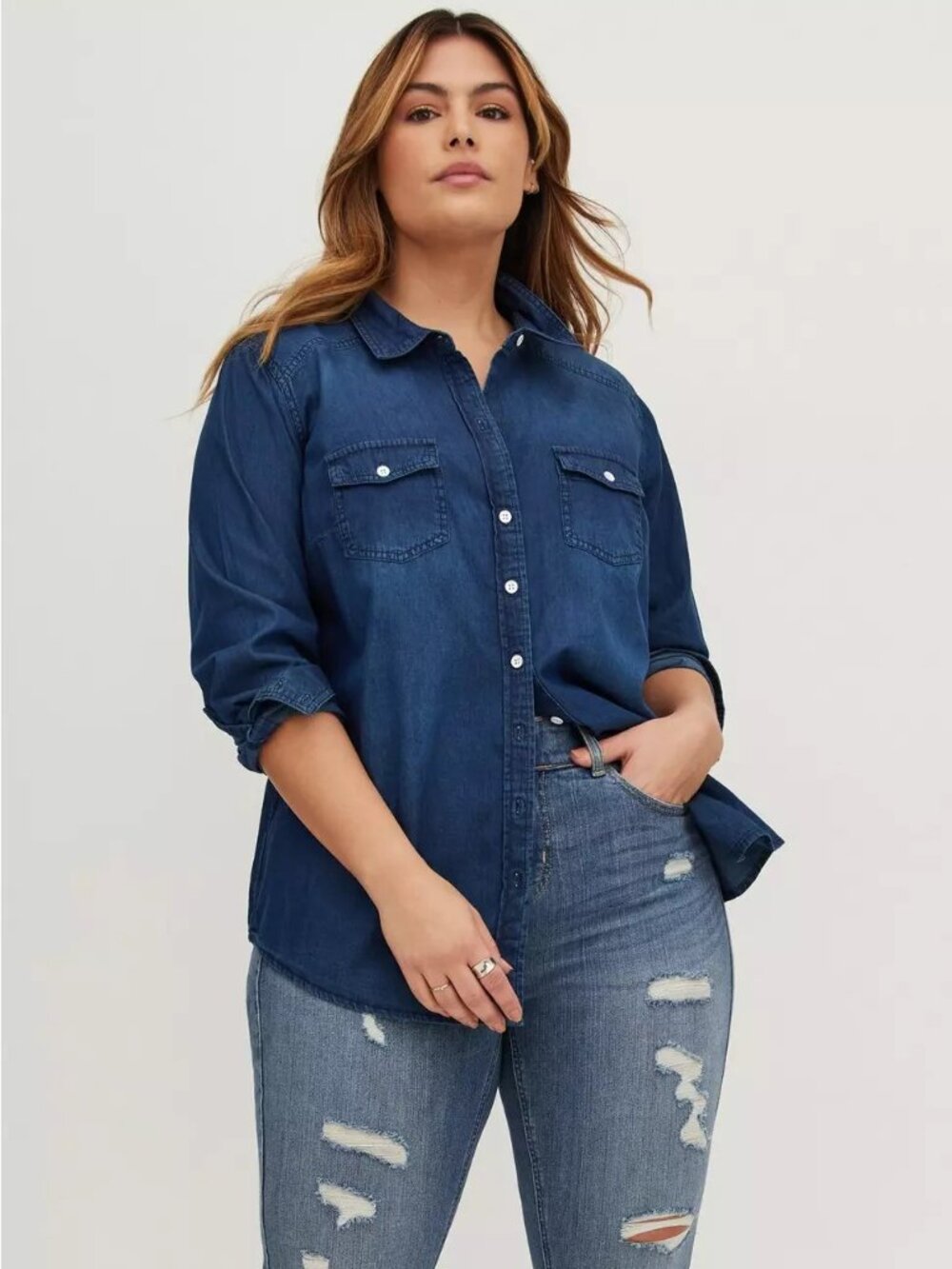 TORRID Taylor Long Sleeve Shirt Size 4x